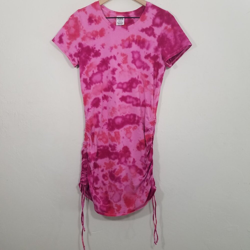 PINK Victoria's Secret Tie-Dye Pink Dress Short Sleeves Size L